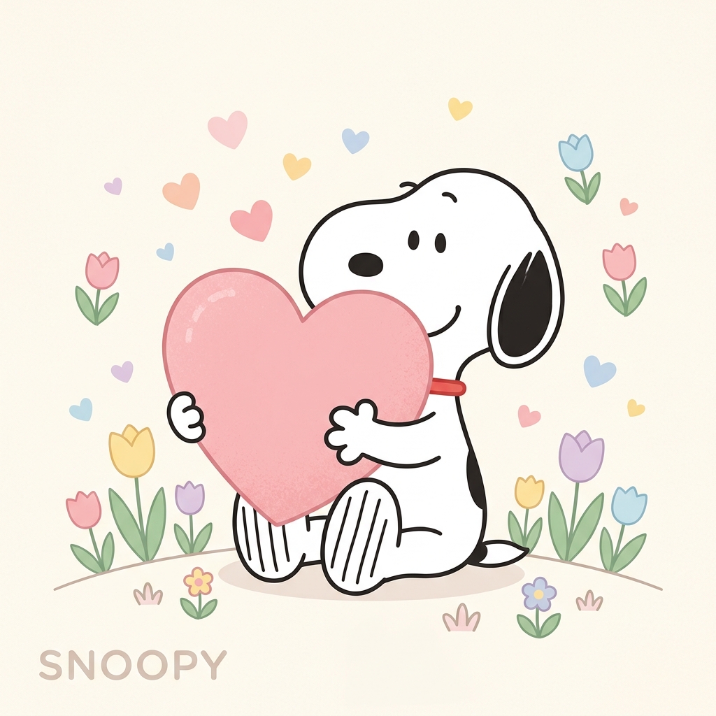 Snoopy con corazones